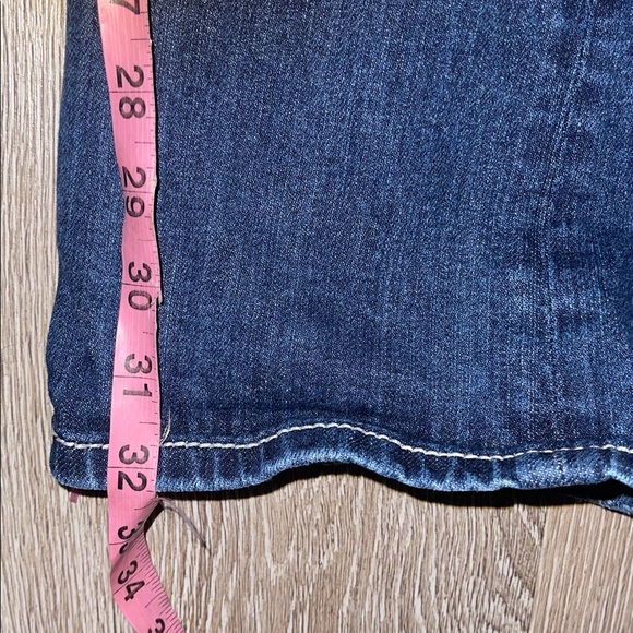 Miss Me Blue Denim Jeans bootcut jeans size 28 rhinestone embroidered embellish - Picture 9 of 10
